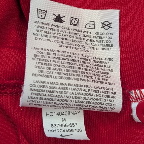 Hockey Canada Golf Polo Shirt Mens Medium Nike Dri-Fit 100th Anniversary Red - Picture 6 of 6